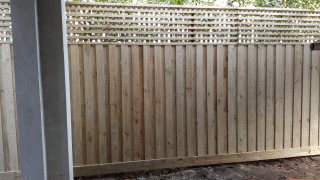 Treated Pine Paling Fence with Lattice in Hawthorn