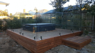 Merbau Decking with Glass Pool Fence in Burwood